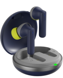 TWS in-Ear Earbuds (AB-T17) with Fast Charging up to 70 Hours of Playtime | Dual 13mm Driver | IPX4 Water-Resistance | Bluetooth 5.3 | Charging Case with Mic | Touch Control (Blue)